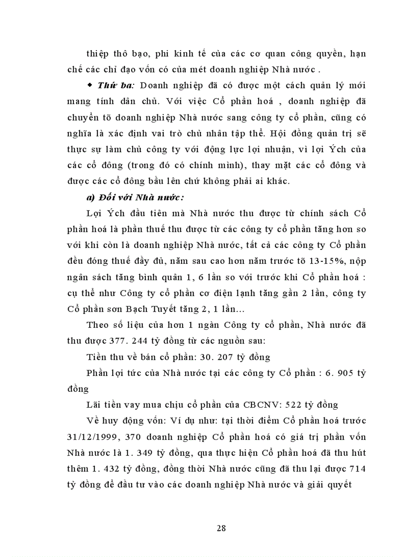 image for page Thực trạng Cổ phần hoá doanh nghiệp Nhà nước