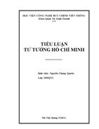 Tiểu luận tư tưởng Hồ Chí Minh