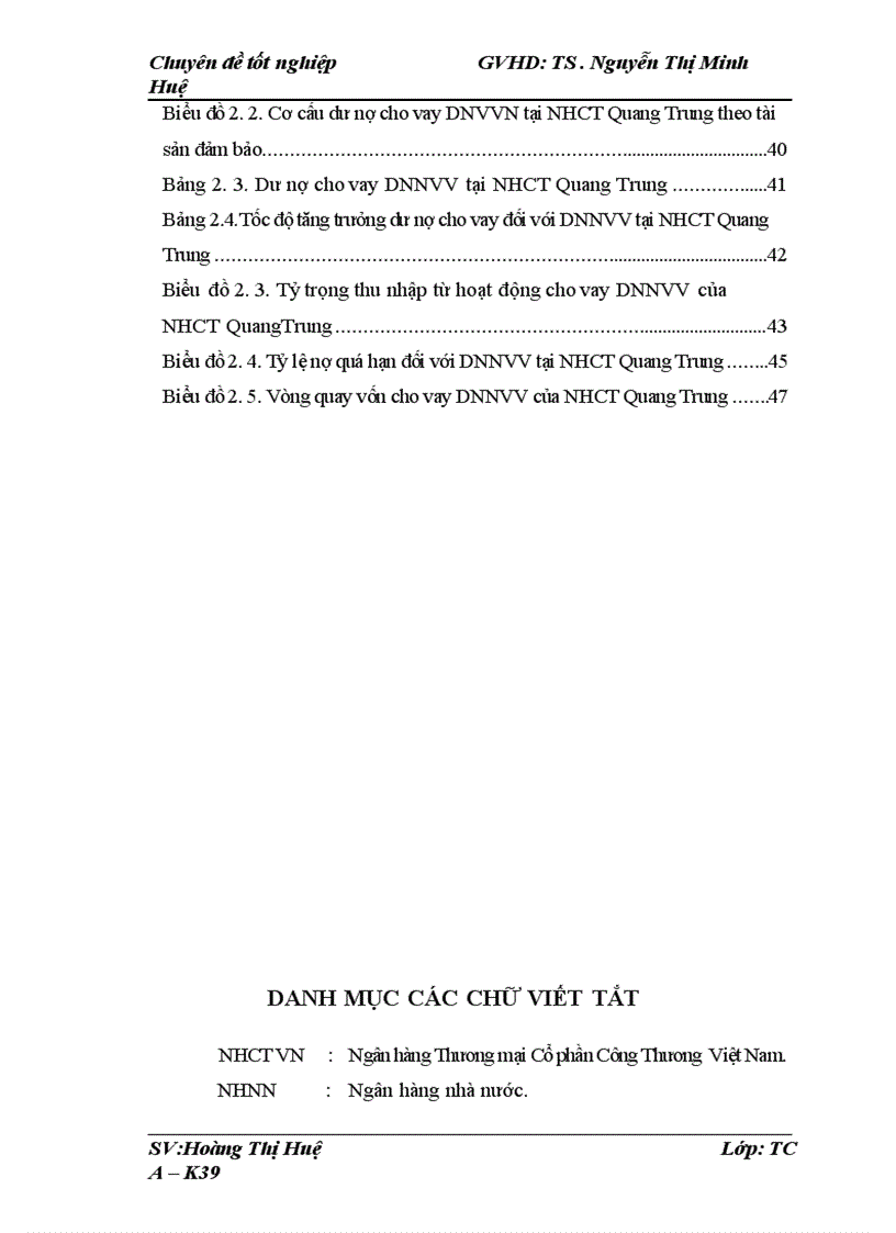 image for page Nâng cao chất lượng cho vay đối với doanh nghiệp nhỏ và vừa tại ngân hàng Thương mại cổ phần Công Thương Việt Nam chi nhánh Quang Trung