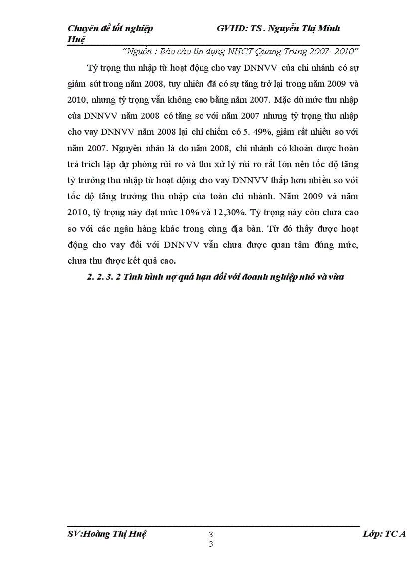 image for page Nâng cao chất lượng cho vay đối với doanh nghiệp nhỏ và vừa tại ngân hàng Thương mại cổ phần Công Thương Việt Nam chi nhánh Quang Trung