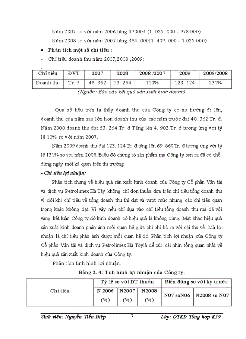 image for page Phân tích thực trạng và hiệu quả hoạt động kinh doanh của công ty cổ phần vận tải và dịch vụ petrolimex hà tây