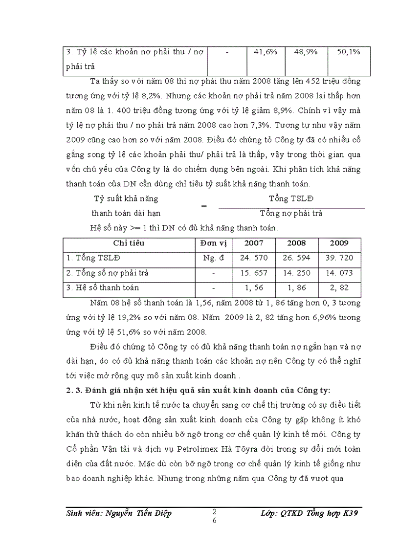 image for page Phân tích thực trạng và hiệu quả hoạt động kinh doanh của công ty cổ phần vận tải và dịch vụ petrolimex hà tây