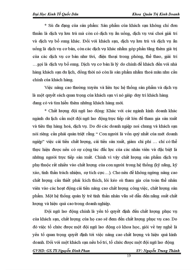 image for page Thực trạng và giải pháp chủ yếu nhằm nâng cao chất lượng phục vụ trong kinh doanh khách sạn tại Công ty TNHH HOA MAI – Khách sạn FLOWER GARDE