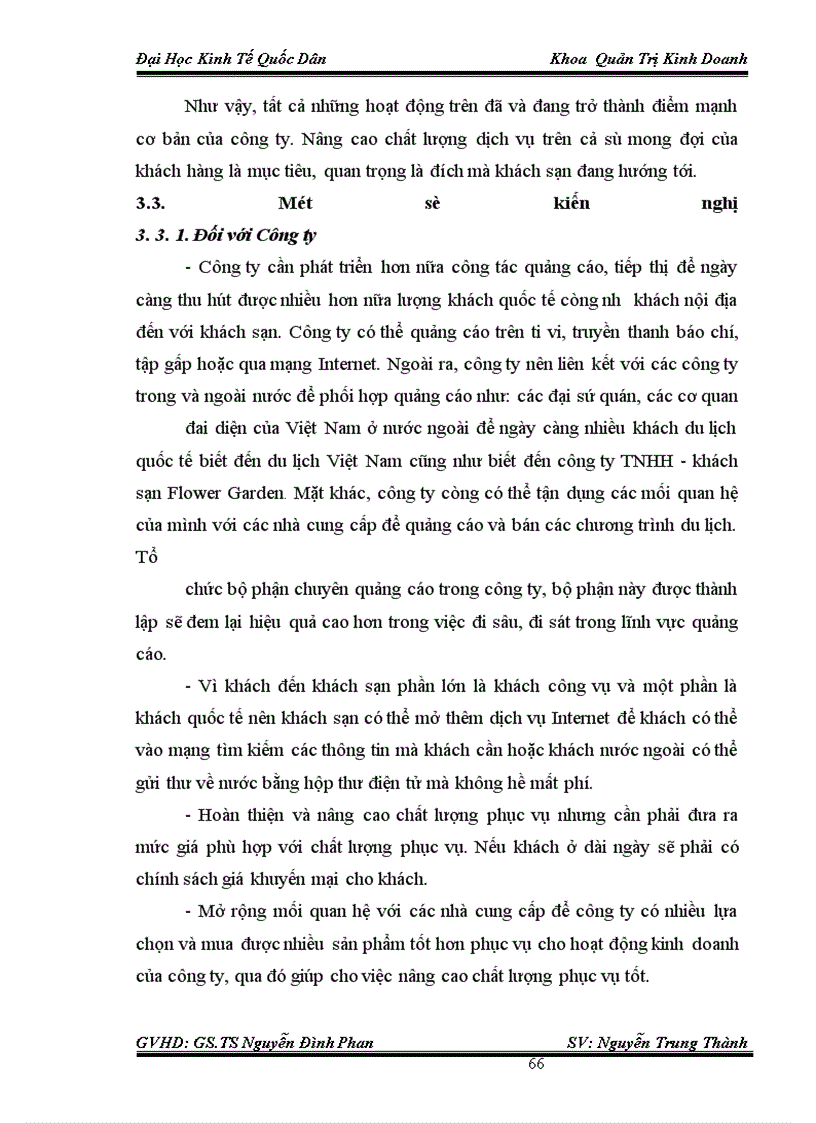 image for page Thực trạng và giải pháp chủ yếu nhằm nâng cao chất lượng phục vụ trong kinh doanh khách sạn tại Công ty TNHH HOA MAI – Khách sạn FLOWER GARDE