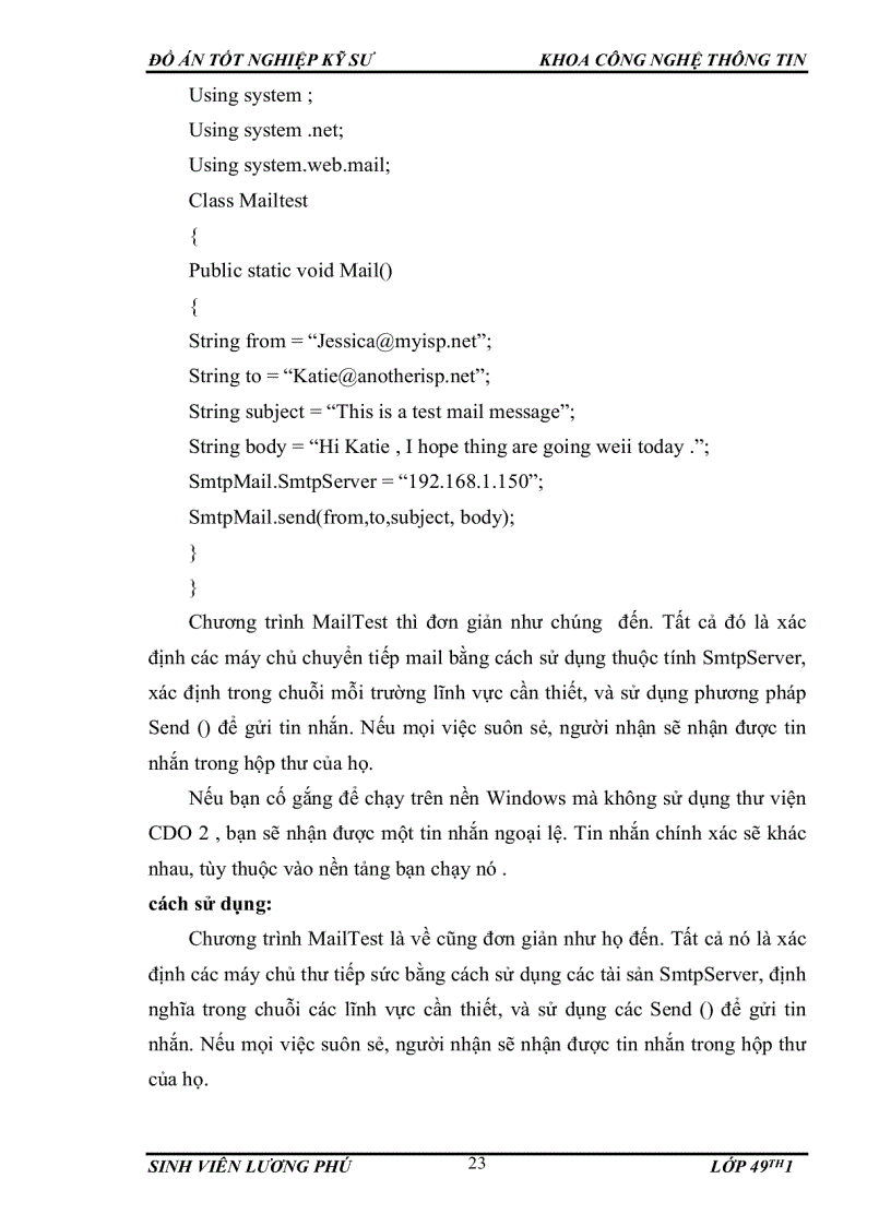 image for page Kỹ thuật giao tiếp Server mail bằng công nghệ c#. Net