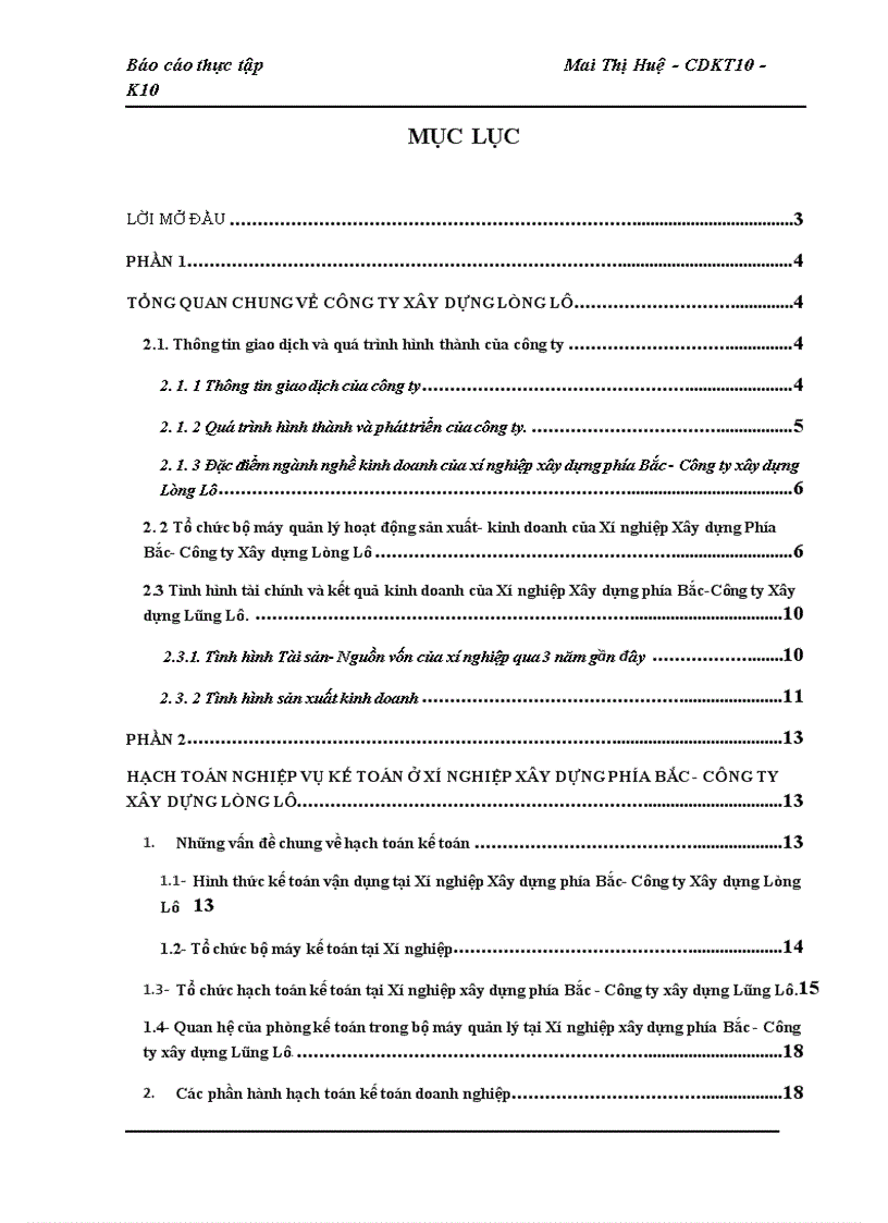 image for page Hạch toán nghiệp vụ kế toán ở xí nghiệp xây dựng phía bắc-công ty xây dựng lũng lô
