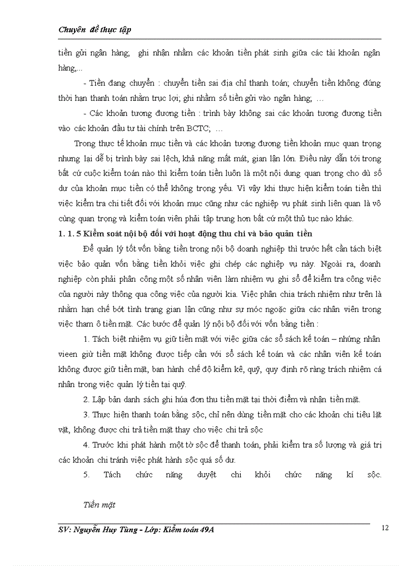 image for page Hoàn thiện quy trình kiểm toán khoản mục tiền và các khoản tương đương tiền trên BCTC tại Công ty TNHH Dịch vụ Tư vấn Tài chính Kế toán và Kiểm toán AASC