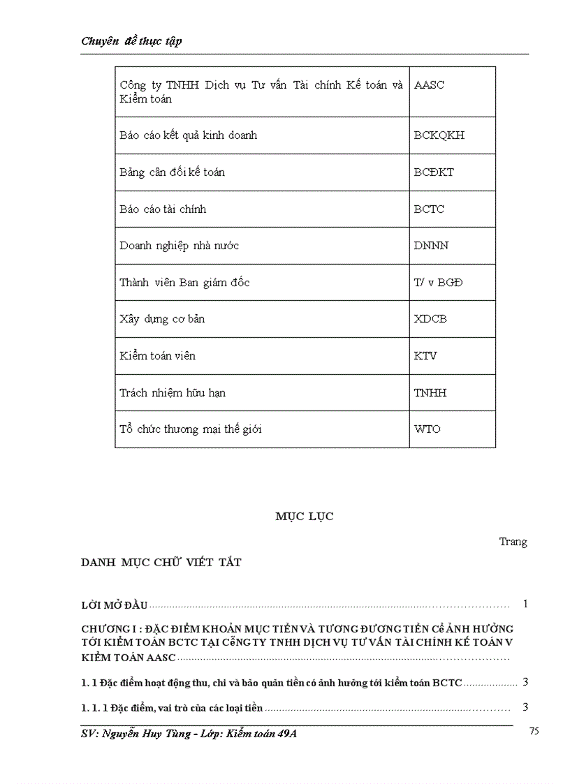 image for page Hoàn thiện quy trình kiểm toán khoản mục tiền và các khoản tương đương tiền trên BCTC tại Công ty TNHH Dịch vụ Tư vấn Tài chính Kế toán và Kiểm toán AASC