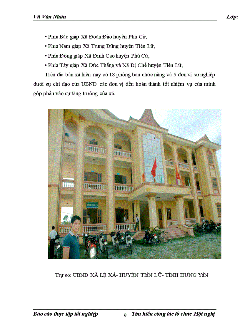 image for page Tìm hiểu công tác tổ chức Hội nghị tại UBND xã Lệ Xá