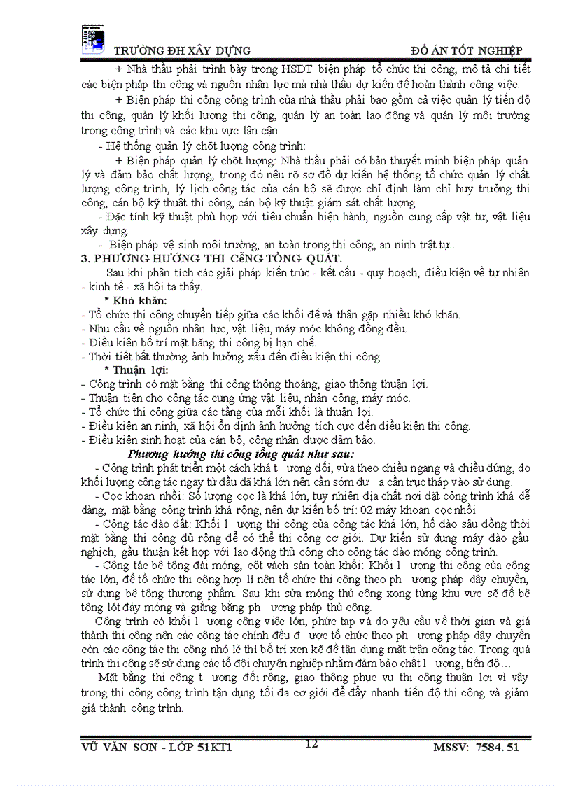 image for page Giới thiệu công trình, điều kiện thi công và phương hướng thi công tổng quát