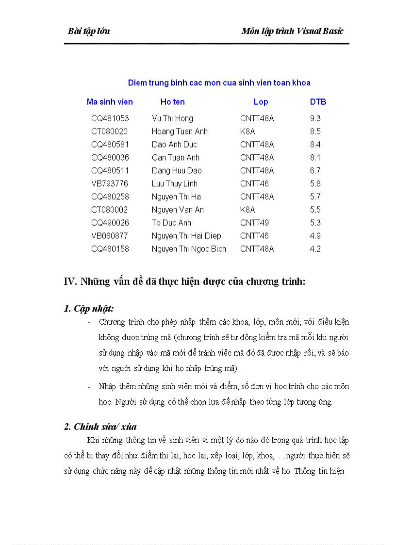 image for page Xây dựng chương trình quản lý điểm sinh viên các khóa học cho một khoa Công nghệ thông tin