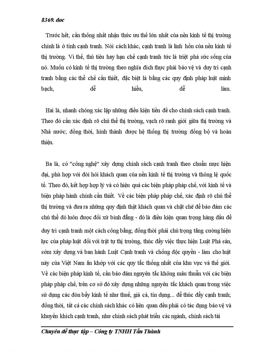 image for page Khả năng cạnh tranh của công ty TNHH Tấn Thành