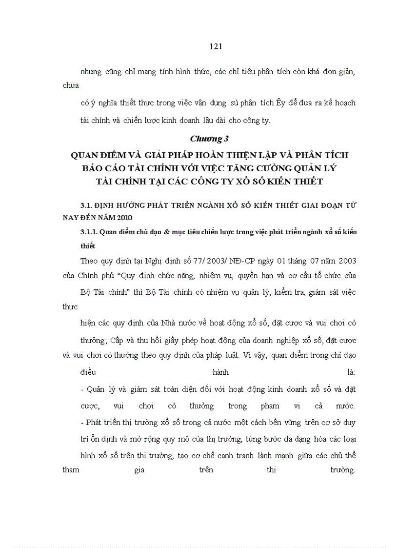 image for page Hoàn thiện lập & phân tích báo cáo tài chính với việc tăng cường quản lý tài chính tại các công ty xổ số kiến thiết
