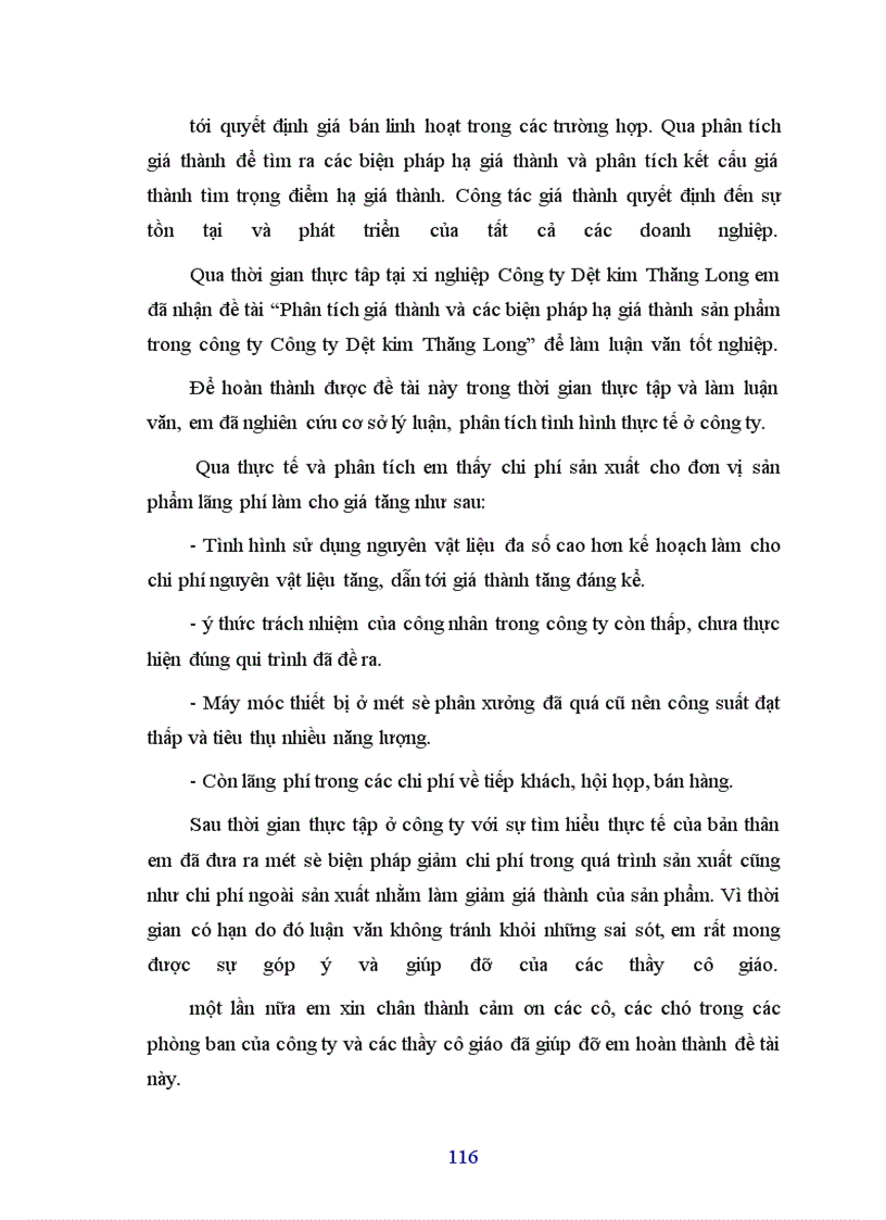 image for page Phân tích giá thành và các biện pháp hạ giá thành sản phẩm trong công ty Công ty Dệt kim Thăng Long