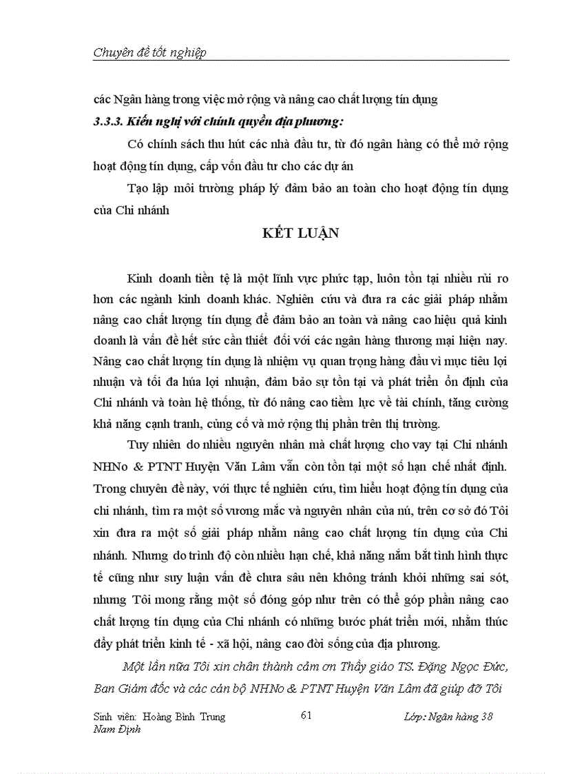 image for page Giải pháp nâng cao chất lượng tín dụng tại Chi nhánh NHNo & PTNT Huyện Văn Lâm