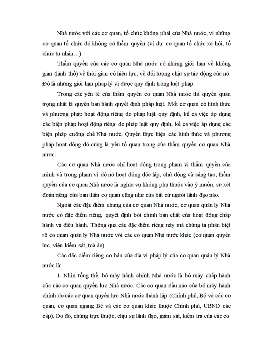 image for page Đặc điểm địa vị pháp lý của các cơ quan trong bộ máy hành chính nhà nước