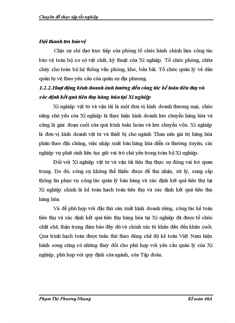 image for page Hoàn thiện kế toán tiêu thụ và xác định kết quả tiêu thụ hàng hóa tại Chi nhánh Công ty đầu tư thương mại và dịch vụ - TKV – Xí nghiệp vật tư và vận tải