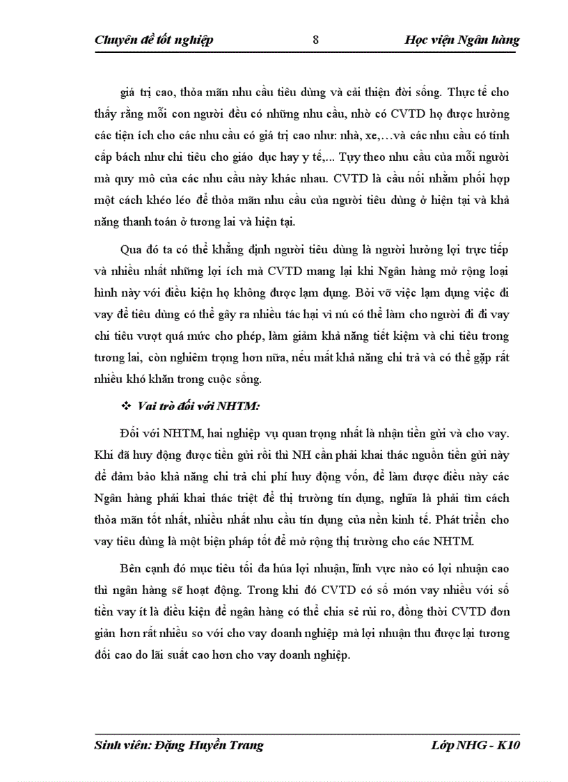 image for page Giải pháp mở rộng cho vay tiêu dùng tại chi nhánh ngân hàng Ngoại thương Tân Bình