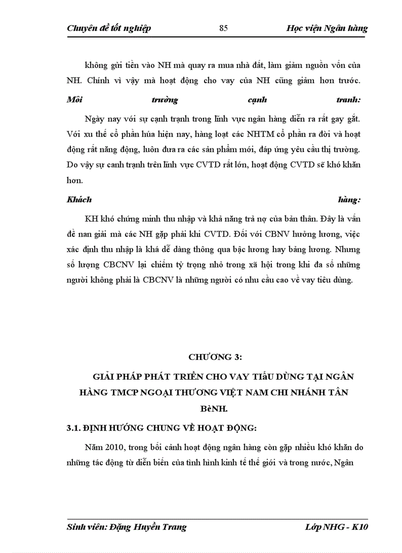 image for page Giải pháp mở rộng cho vay tiêu dùng tại chi nhánh ngân hàng Ngoại thương Tân Bình