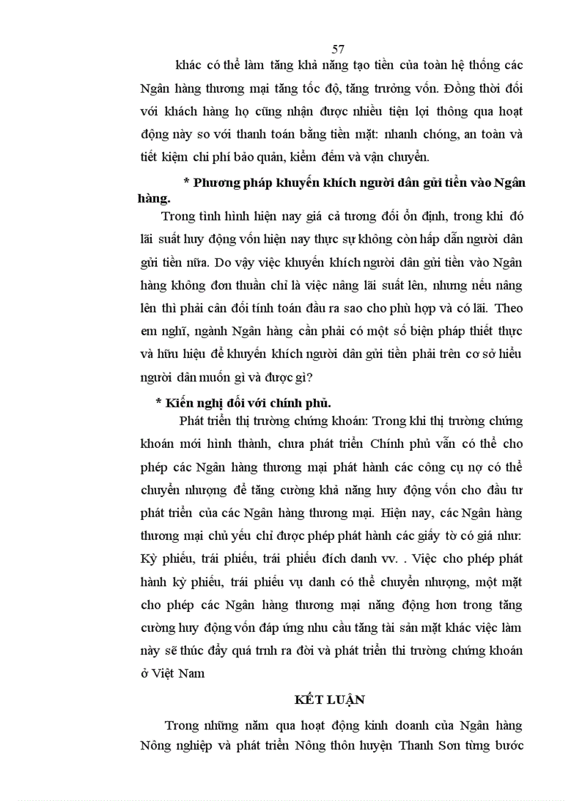 image for page Giải pháp tăng cường huy động vốn tại Ngân hàng Nông nghiệp và phát triển Nông thôn huyện Thanh Sơn