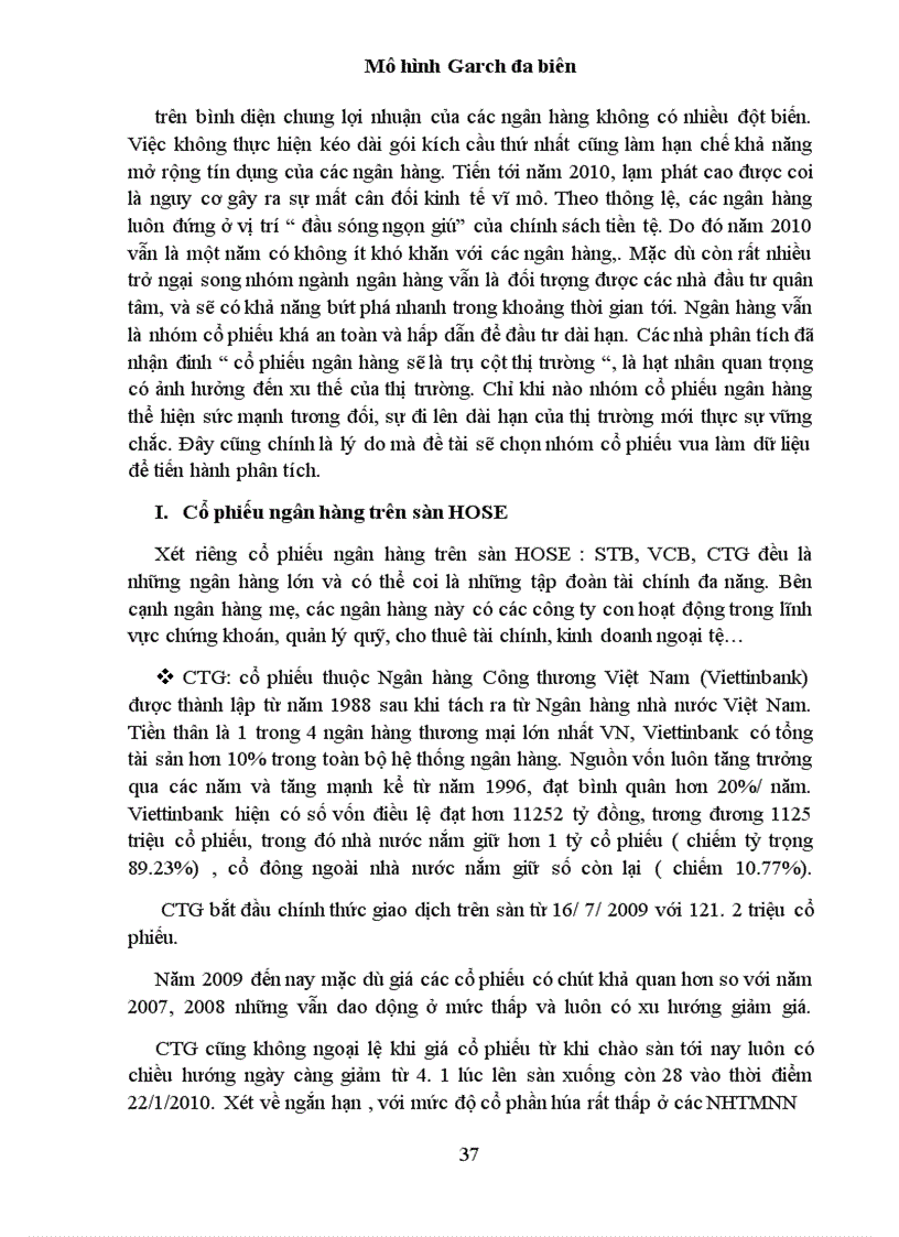 image for page Mô hình garch đa biến và ứng dụng trong phân tích rủi ro cổ phiếu ngành ngân hàng trên sàn hose