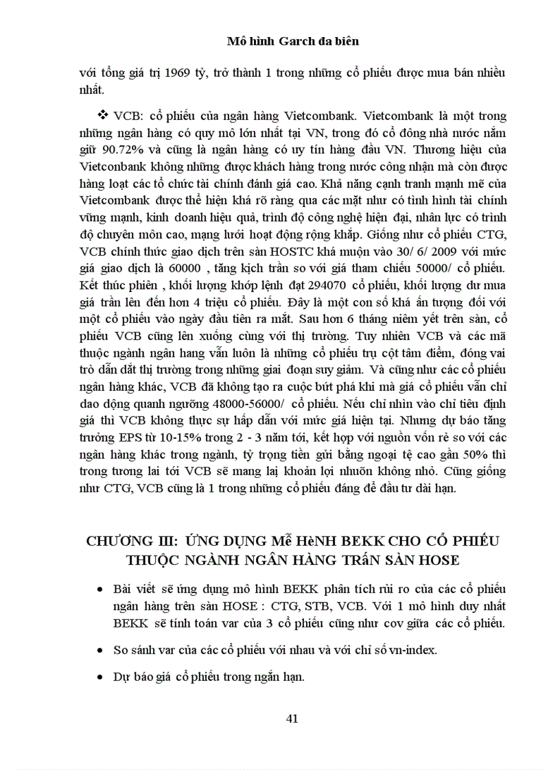 image for page Mô hình garch đa biến và ứng dụng trong phân tích rủi ro cổ phiếu ngành ngân hàng trên sàn hose