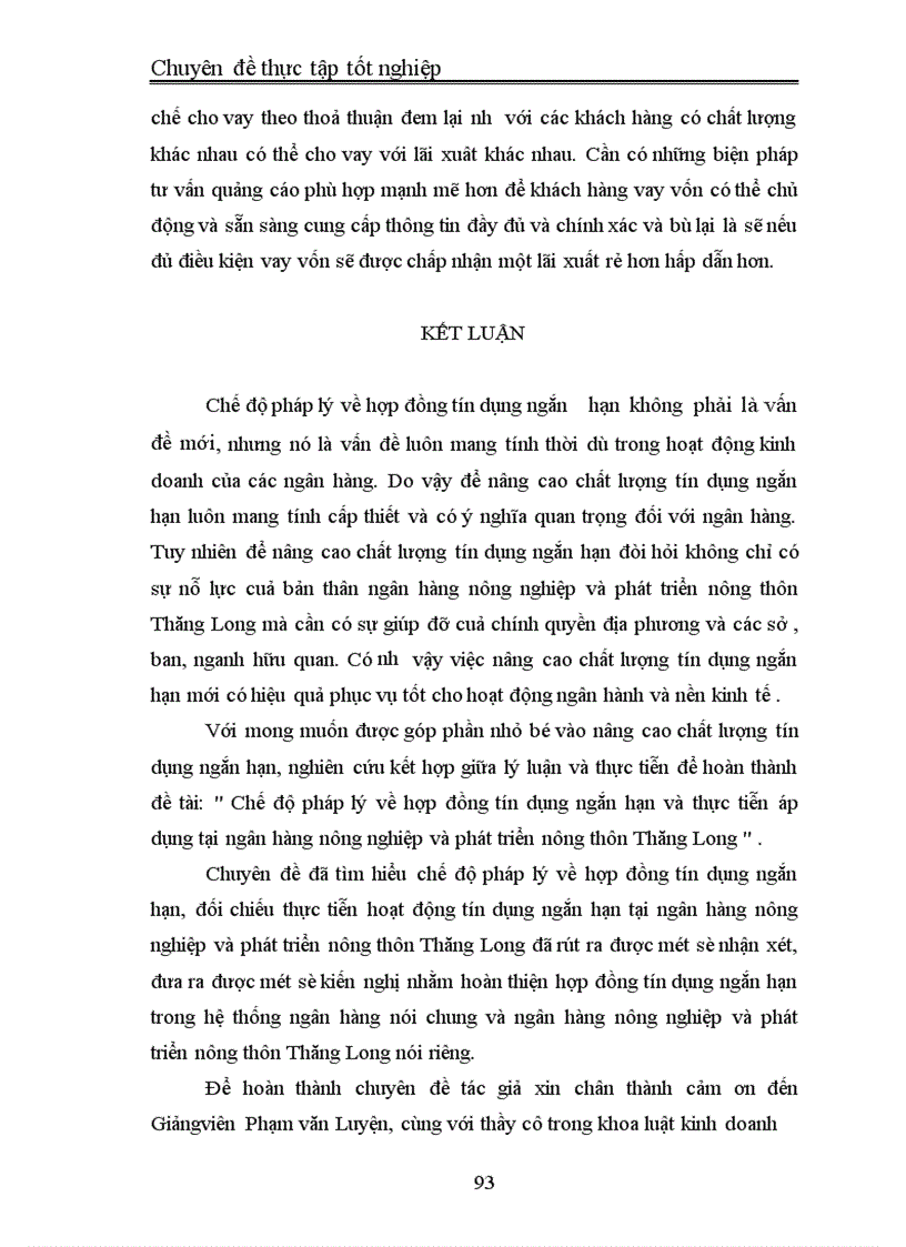 image for page Chế độ pháp lý về hợp đồng tín dụng ngắn hạn và thực tiễn áp dụng tại ngân hàng nông nghiệp và phát triển nông thôn Thăng Long