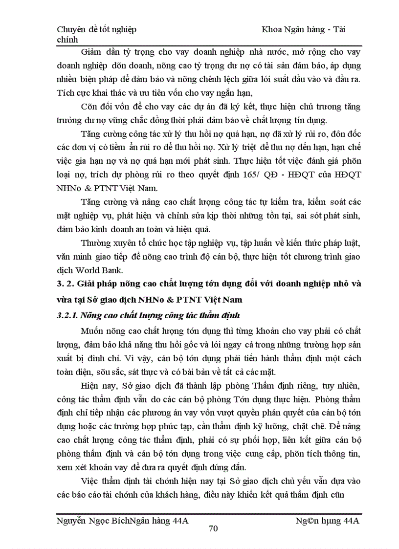image for page Giải pháp nâng cao chất lượng tín dụng đối với doanh nghiệp nhỏ và vừa tại Sở giao dịch Ngân hàng Nông nghiệp và phát triển nông thôn Việt Nam