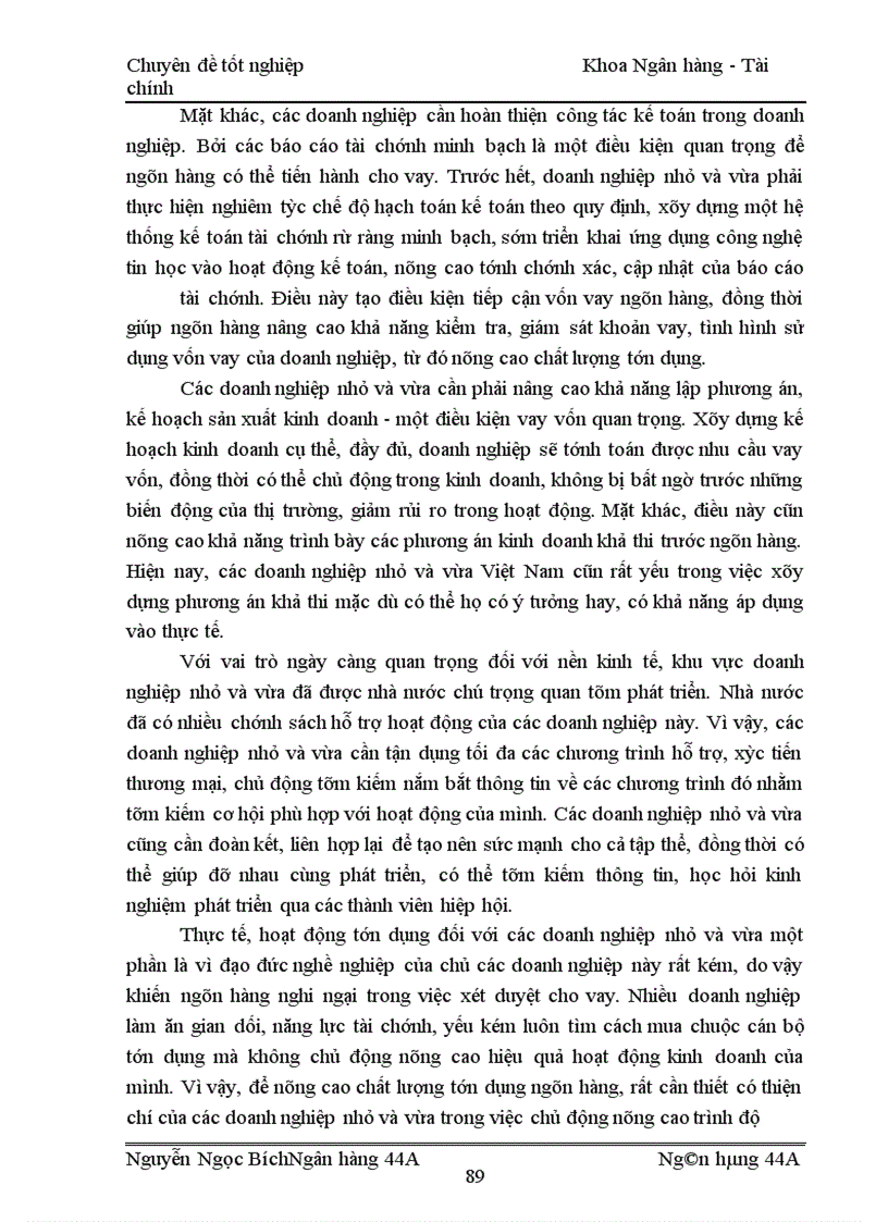 image for page Giải pháp nâng cao chất lượng tín dụng đối với doanh nghiệp nhỏ và vừa tại Sở giao dịch Ngân hàng Nông nghiệp và phát triển nông thôn Việt Nam