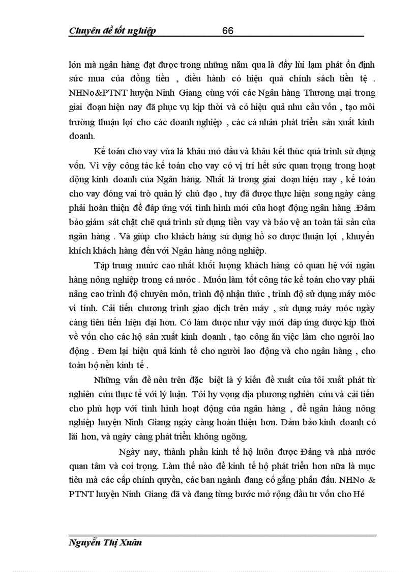 image for page Thực trạng và Giải pháp mở rộng nâng cao hiệu quả cho vay Hộ sản xuất tại NHNo & PTNT Huyện Ninh Giang.