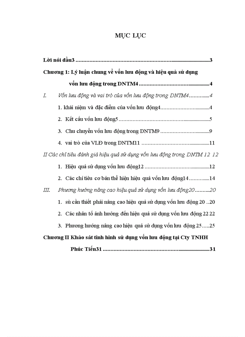 image for page Vốn lưu động và các biên pháp nâng cao hiệu quả sử dụng vốn lưu động tại công ty TNHH Phúc Tiến