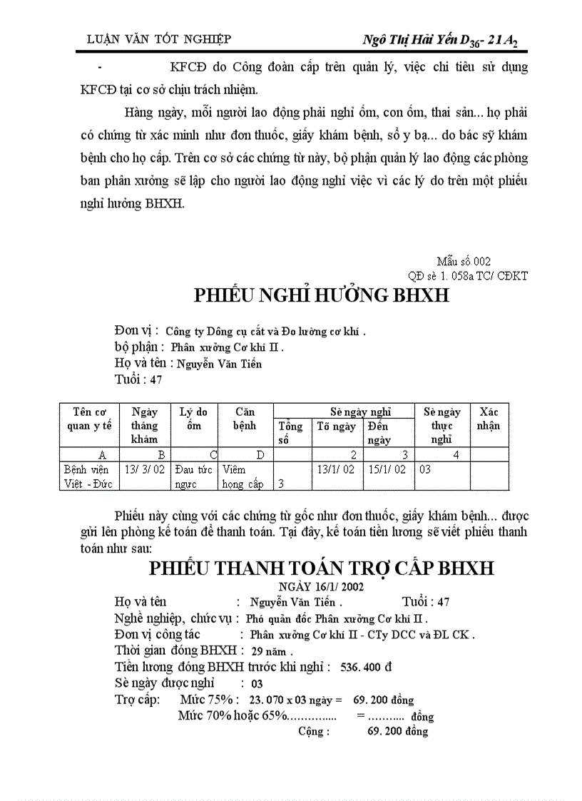 image for page Tổ chức hạch toán tiền lương và các khoản trích theo lương ở Công ty Dụng cụ cắt và Đo lường cơ khí