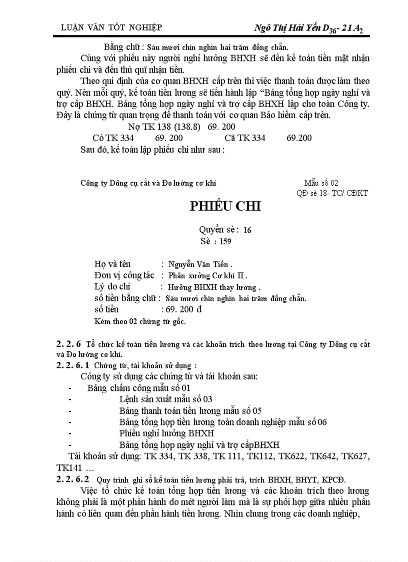 image for page Tổ chức hạch toán tiền lương và các khoản trích theo lương ở Công ty Dụng cụ cắt và Đo lường cơ khí