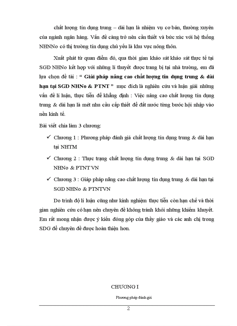 image for page Giải pháp nâng cao chất lượng tín dụng trung & dài hạn tại SGD NHNo&PTNT