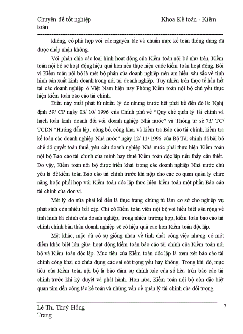 image for page Hoàn thiện kiểm toán chu trình mua hàng và thanh toán trong Kiểm toán Báo cáo tài chính do Phòng Kiểm toán nội bộ thực hiện tại Công ty Hoá Chất Mỏ