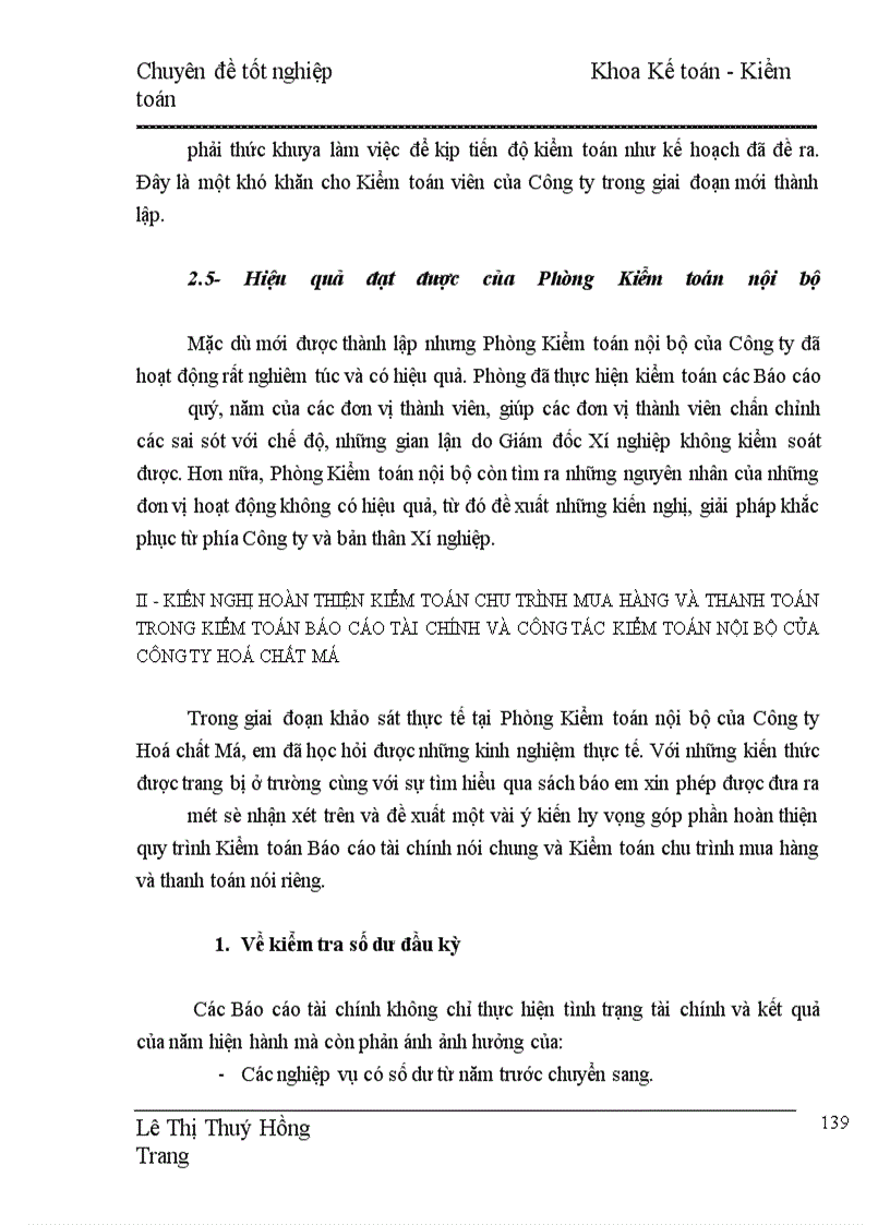 image for page Hoàn thiện kiểm toán chu trình mua hàng và thanh toán trong Kiểm toán Báo cáo tài chính do Phòng Kiểm toán nội bộ thực hiện tại Công ty Hoá Chất Mỏ