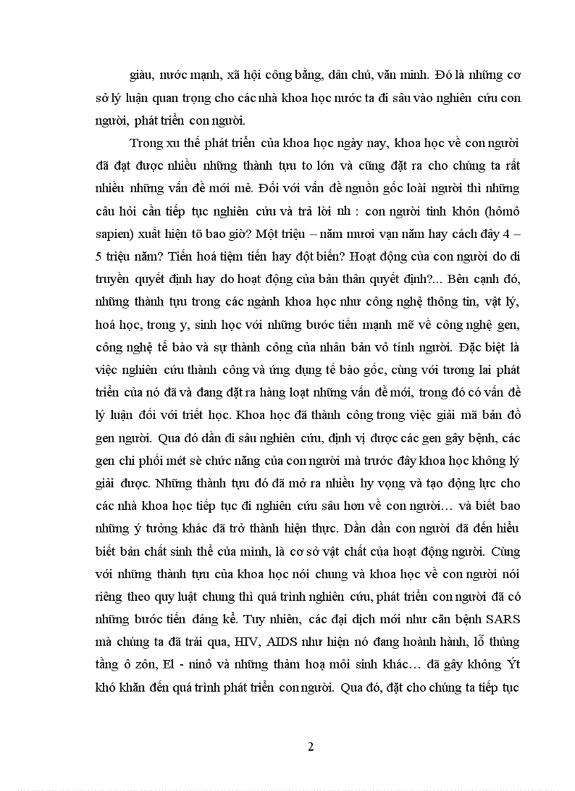 image for page Sự tiến bộ của xã hội và vấn đề phát triển sinh học thống nhất của con người