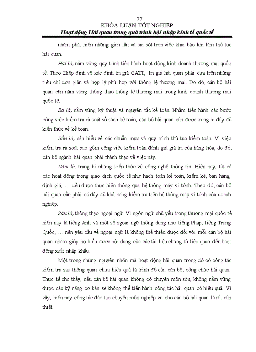image for page Hoạt động Hải quan trong quá trình hội nhập kinh tế quốc tế