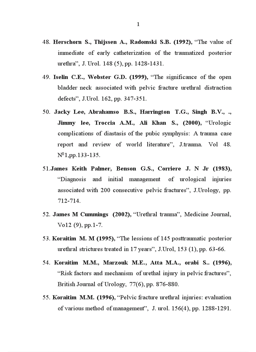 image for page Nghiên cứu kết quả điều trị chấn thương đứt niệu đạo sau do vỡ xương chậu trong tai nạn giao thông