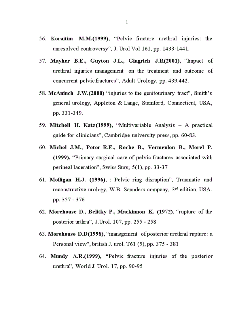 image for page Nghiên cứu kết quả điều trị chấn thương đứt niệu đạo sau do vỡ xương chậu trong tai nạn giao thông