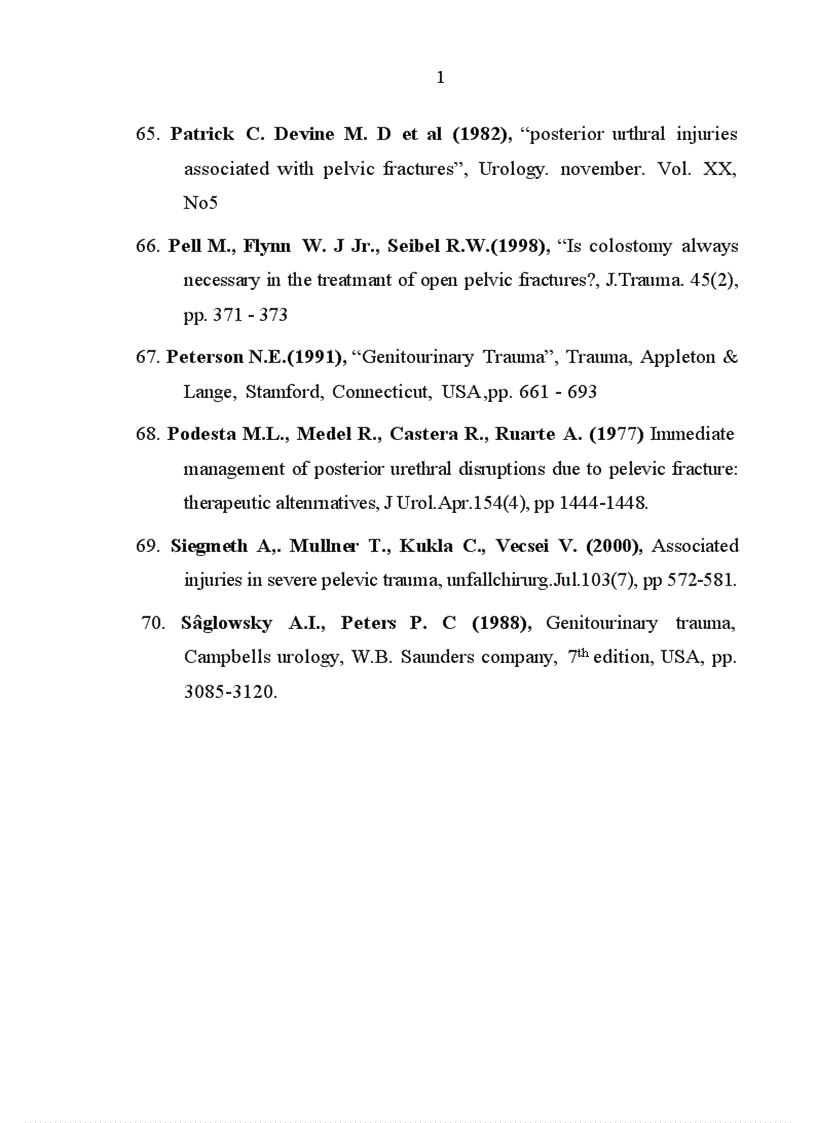 image for page Nghiên cứu kết quả điều trị chấn thương đứt niệu đạo sau do vỡ xương chậu trong tai nạn giao thông