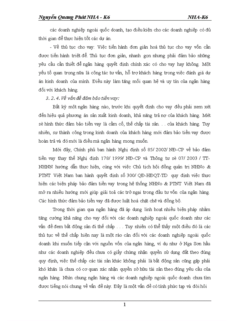 image for page Một số giải pháp góp phần nâng cao hiệu quả cho vay đối với các Doanh nghiệp ngoài quốc doanh tại Ngân hàng nông nghiệp và phát triển nông thôn huyện Nga Sơn