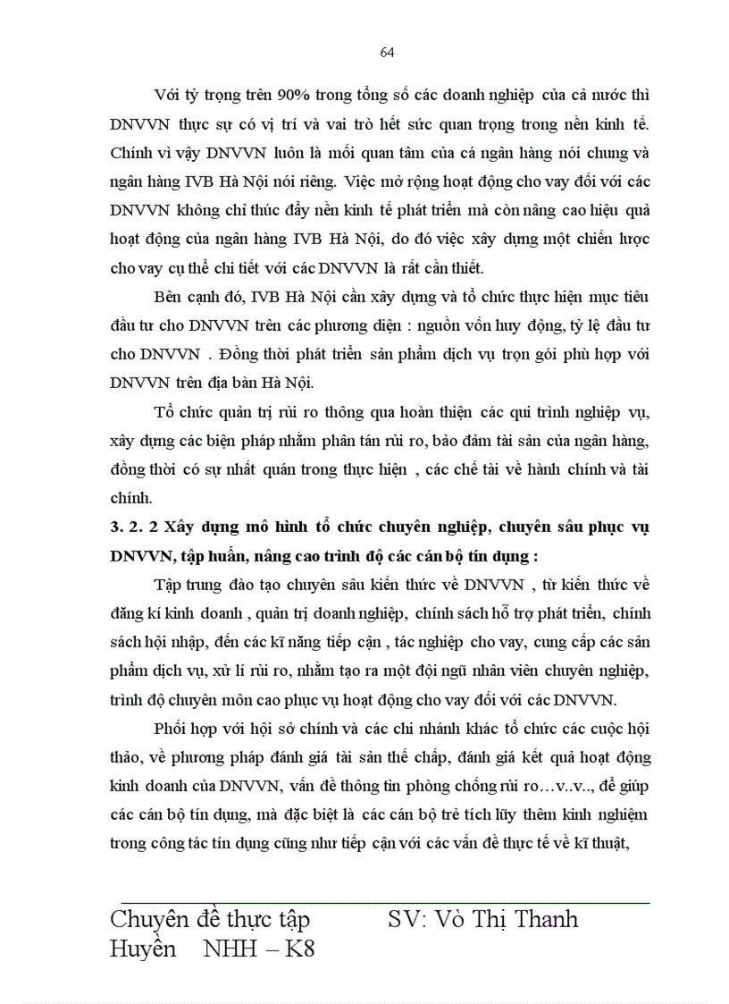 image for page Giải pháp mở rộng hoạt động cho vay đối với DNVVN tại Ngân hàng Indovina Chi nhánh Hà Nội