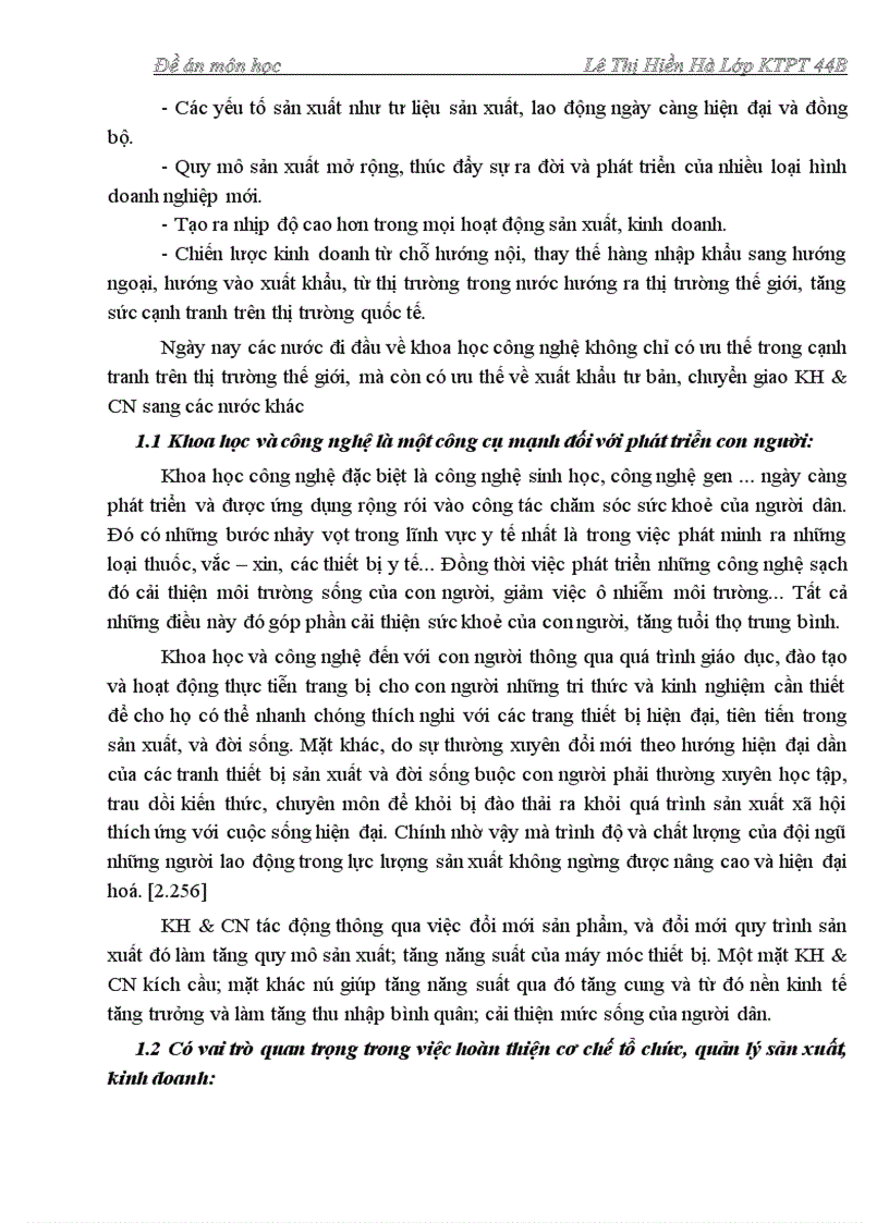 image for page Vai trò của Khoa học và công nghệ đối với phát triển kinh tế ở Việt Nam