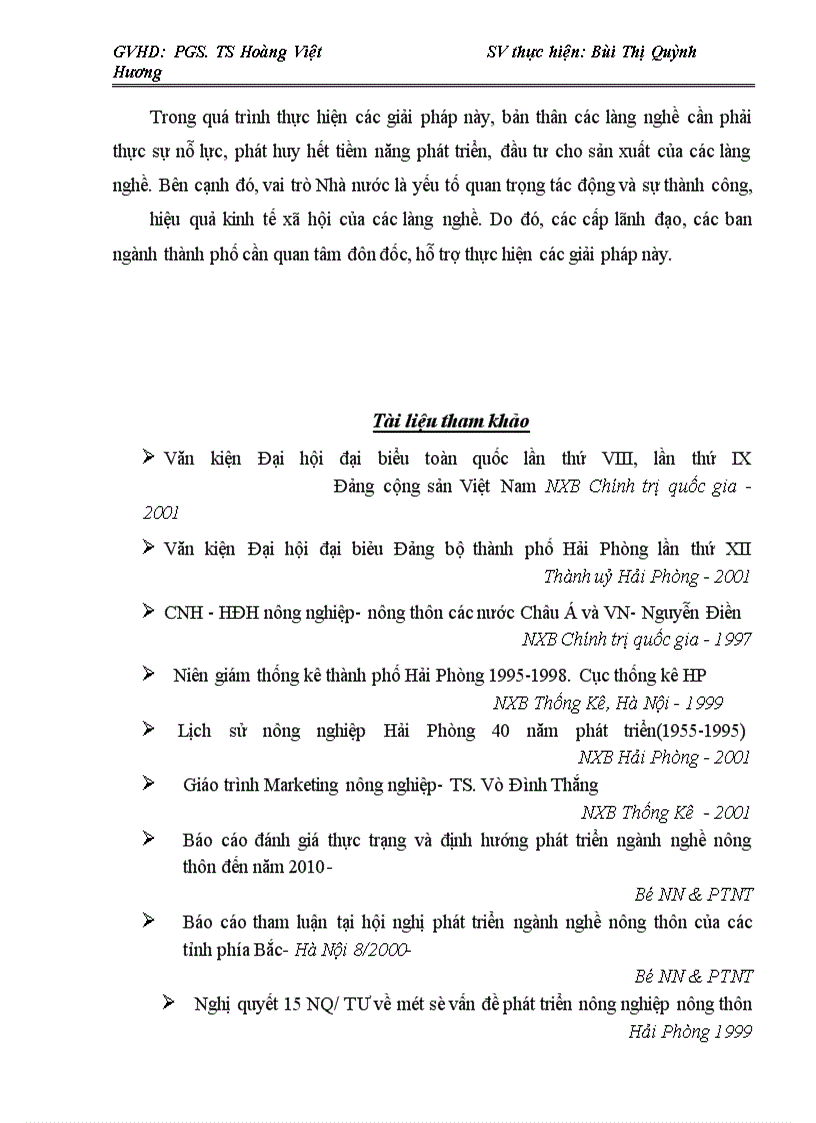 image for page Thực trạng và những biện pháp chủ yếu nhằm phát triển kinh tế làng nghề ở Hải Phòng