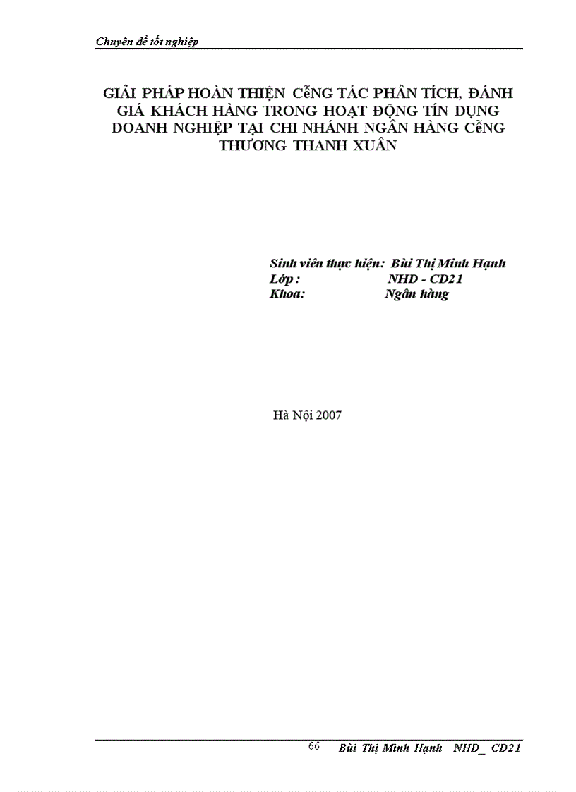 image for page Giải pháp hoàn thiện công tác phân tích, đánh giá khách hàng trong hoạt động tín dụng doanh nghiệp tại Chi nhánh Ngân hàng Công thương Thanh Xuân