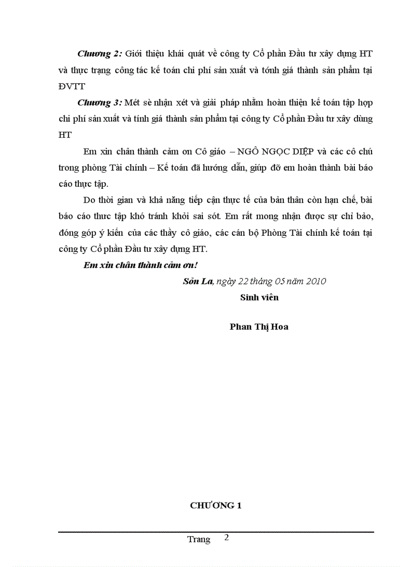 image for page Hoàn thiện kế toán tập hợp chi phí sản xuất và tính giá thành sản phẩm tại công ty Cổ phần Đầu tư xây dựng HT