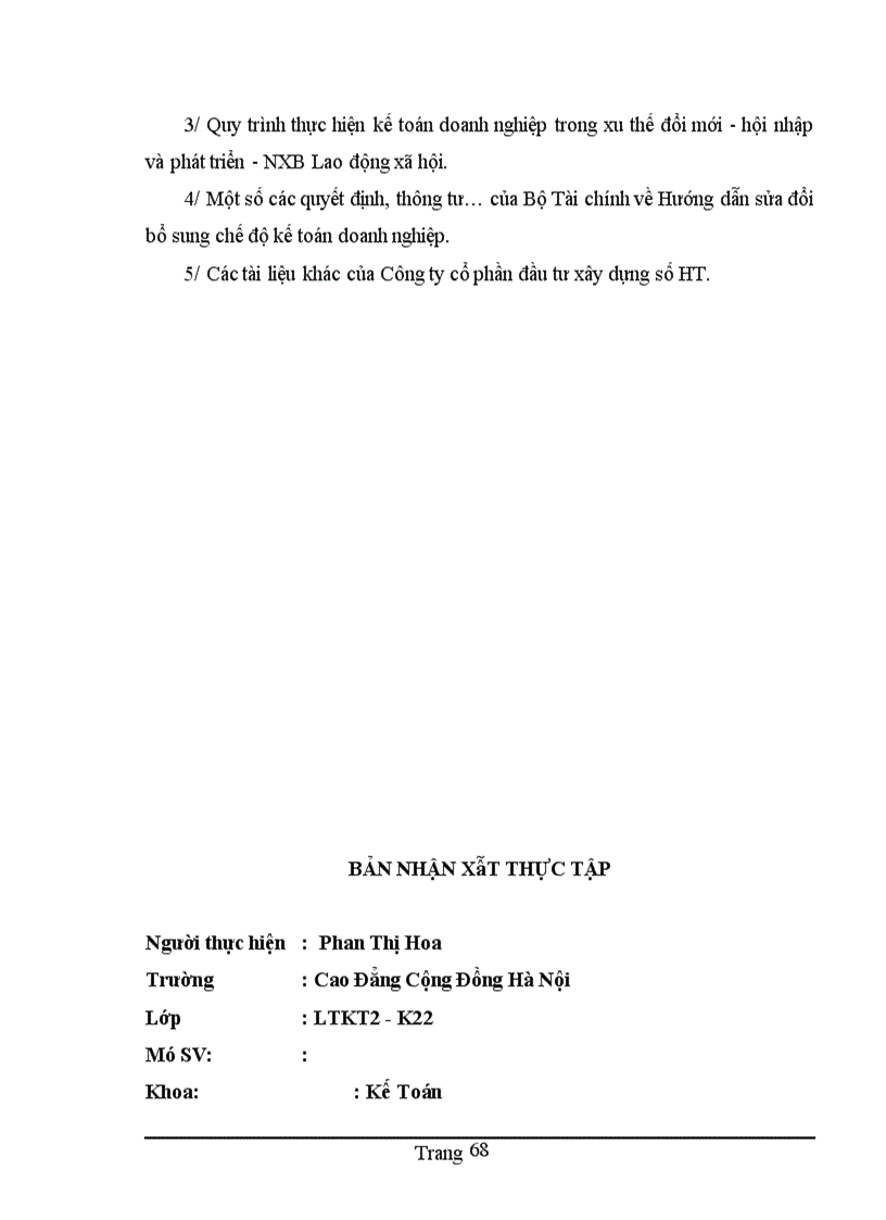 image for page Hoàn thiện kế toán tập hợp chi phí sản xuất và tính giá thành sản phẩm tại công ty Cổ phần Đầu tư xây dựng HT