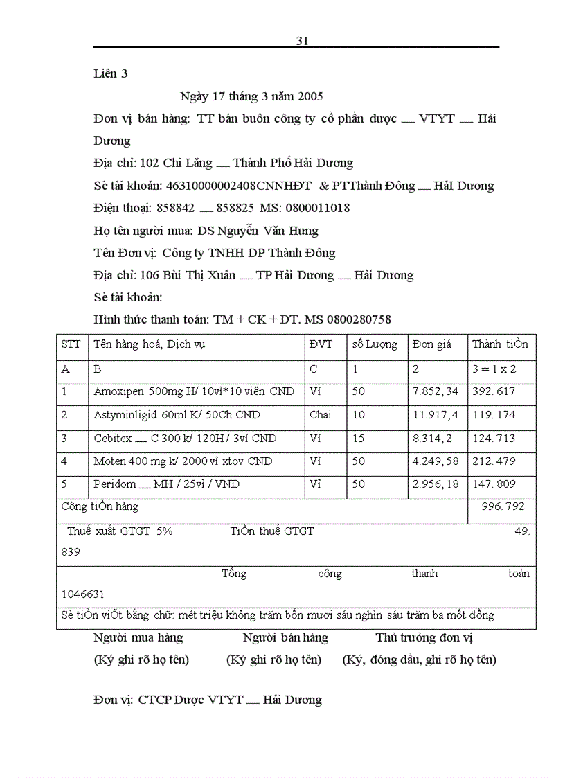 image for page Thực trạng công tác kế toán tiêu thụ thành phẩm và xác định kết quả tiêu thụ tại công ty cổ phần dược VTYT- Hải Dương