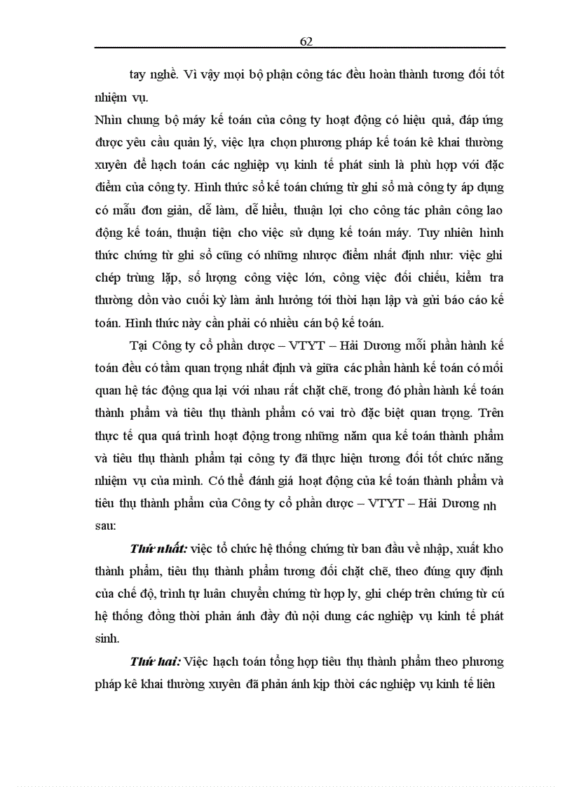 image for page Thực trạng công tác kế toán tiêu thụ thành phẩm và xác định kết quả tiêu thụ tại công ty cổ phần dược VTYT- Hải Dương